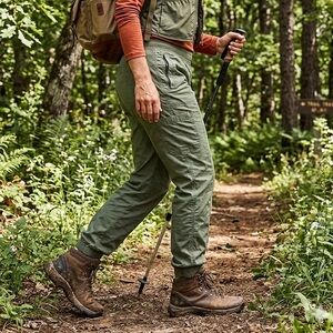 Eddie Bauer Olive Green Women's Utility Cargo Cotton Pants Size 14